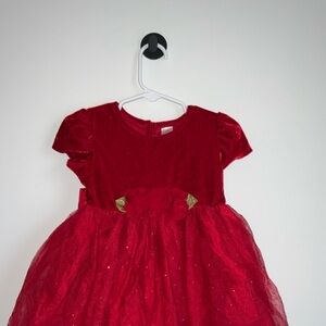 George, Red velvet dress, Girls Size 24 Months